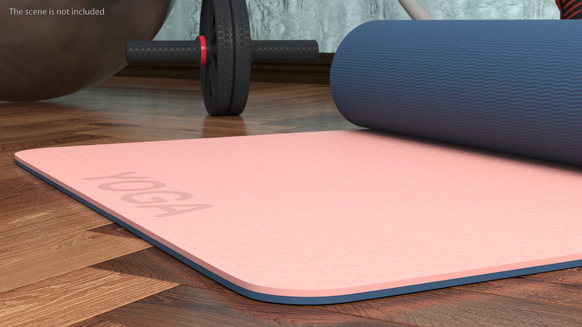 3D model Yoga Mat Rolled Pink