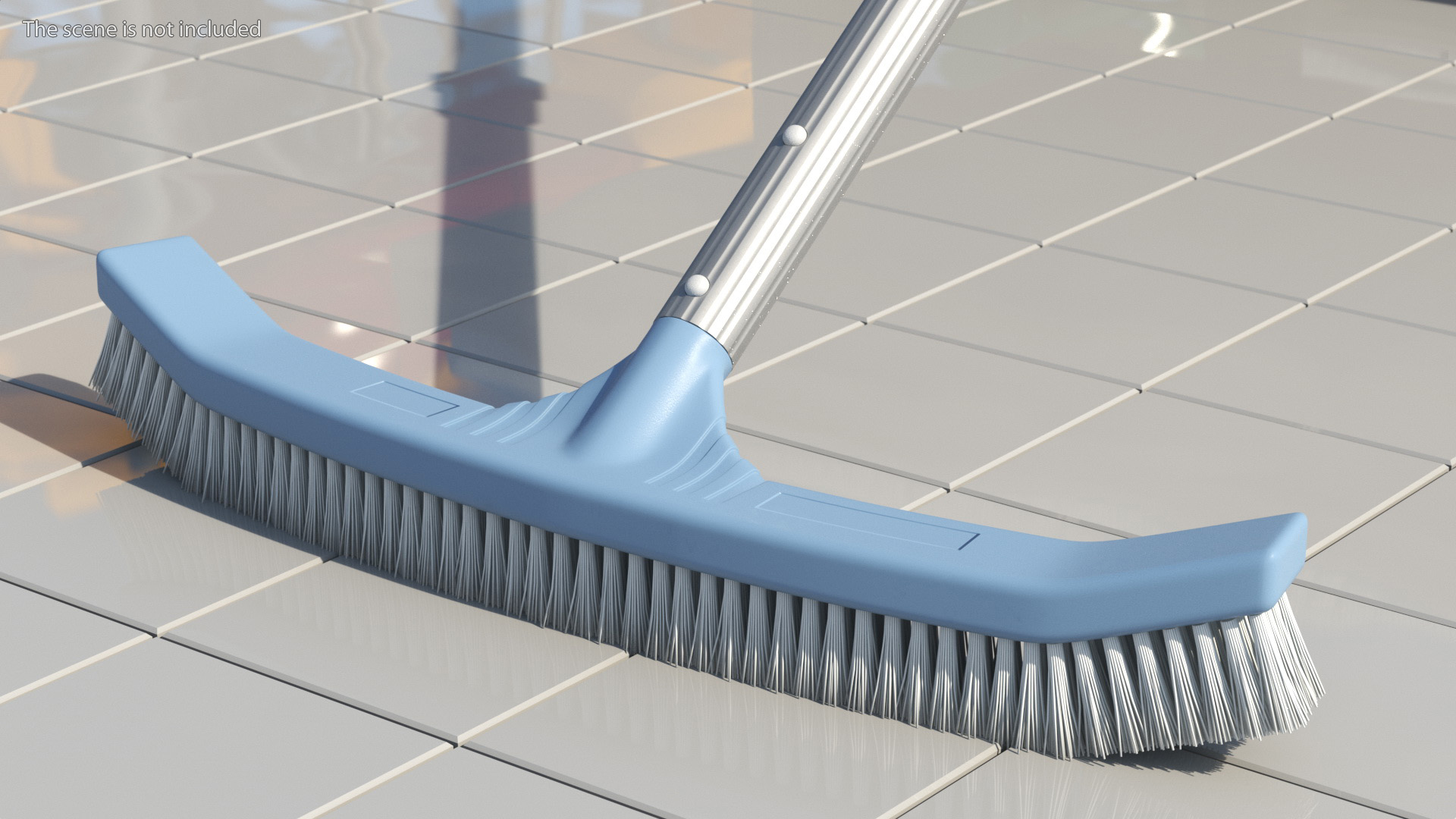 3D Pool Bottom Cleaning Brush with Handle model