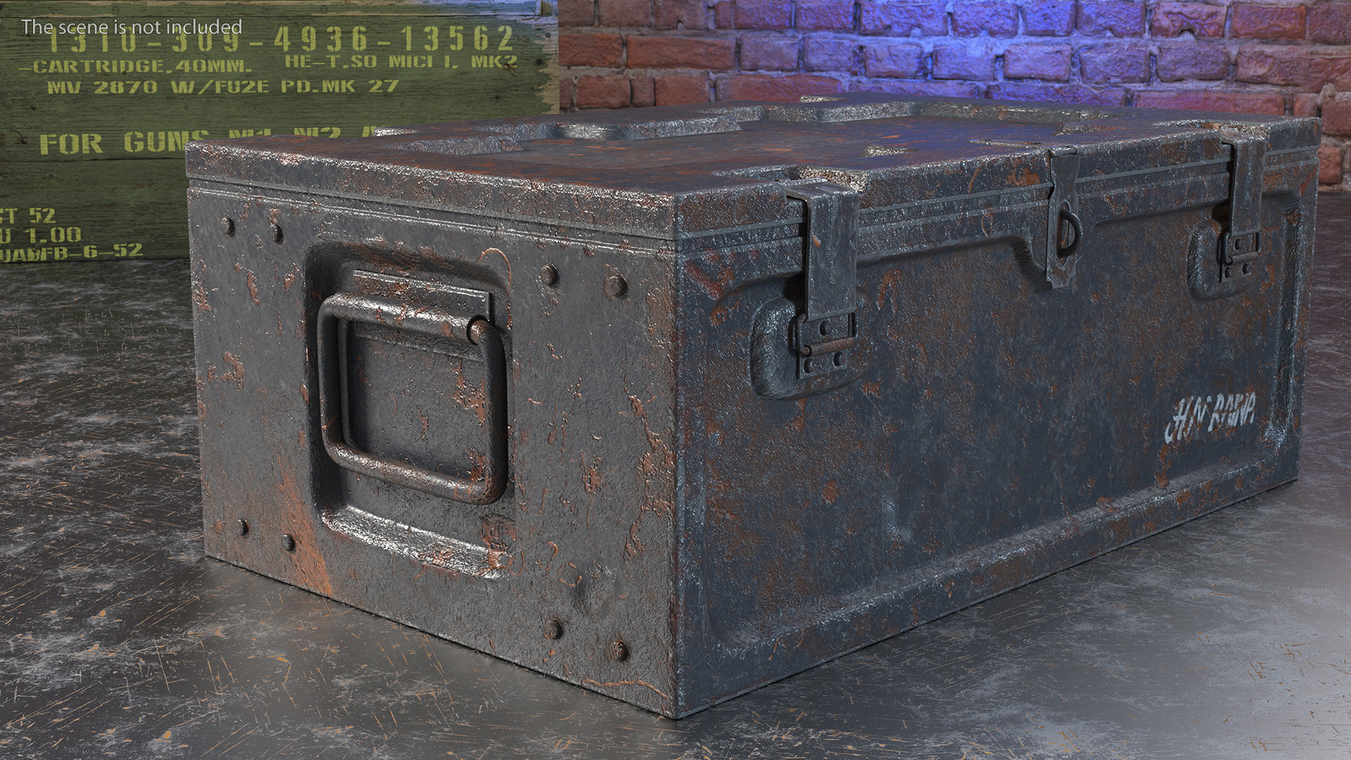 3D model Old Weapon Box Metal