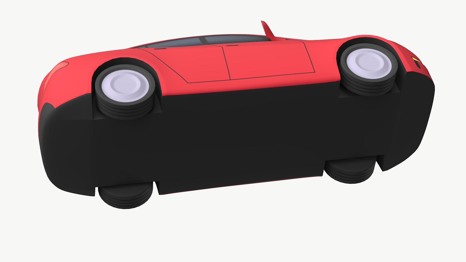 3D Cartoon Tesla Model S Rigged model