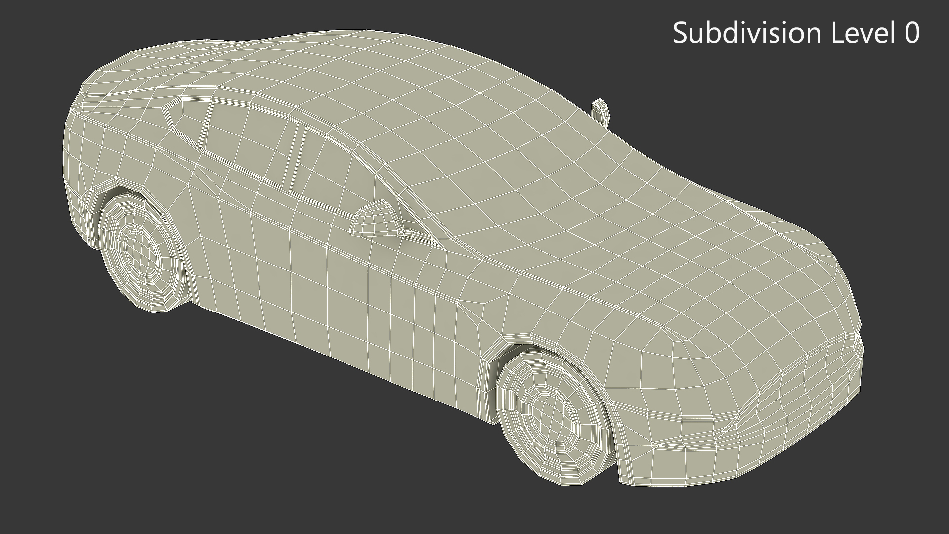 3D Cartoon Tesla Model S Rigged model