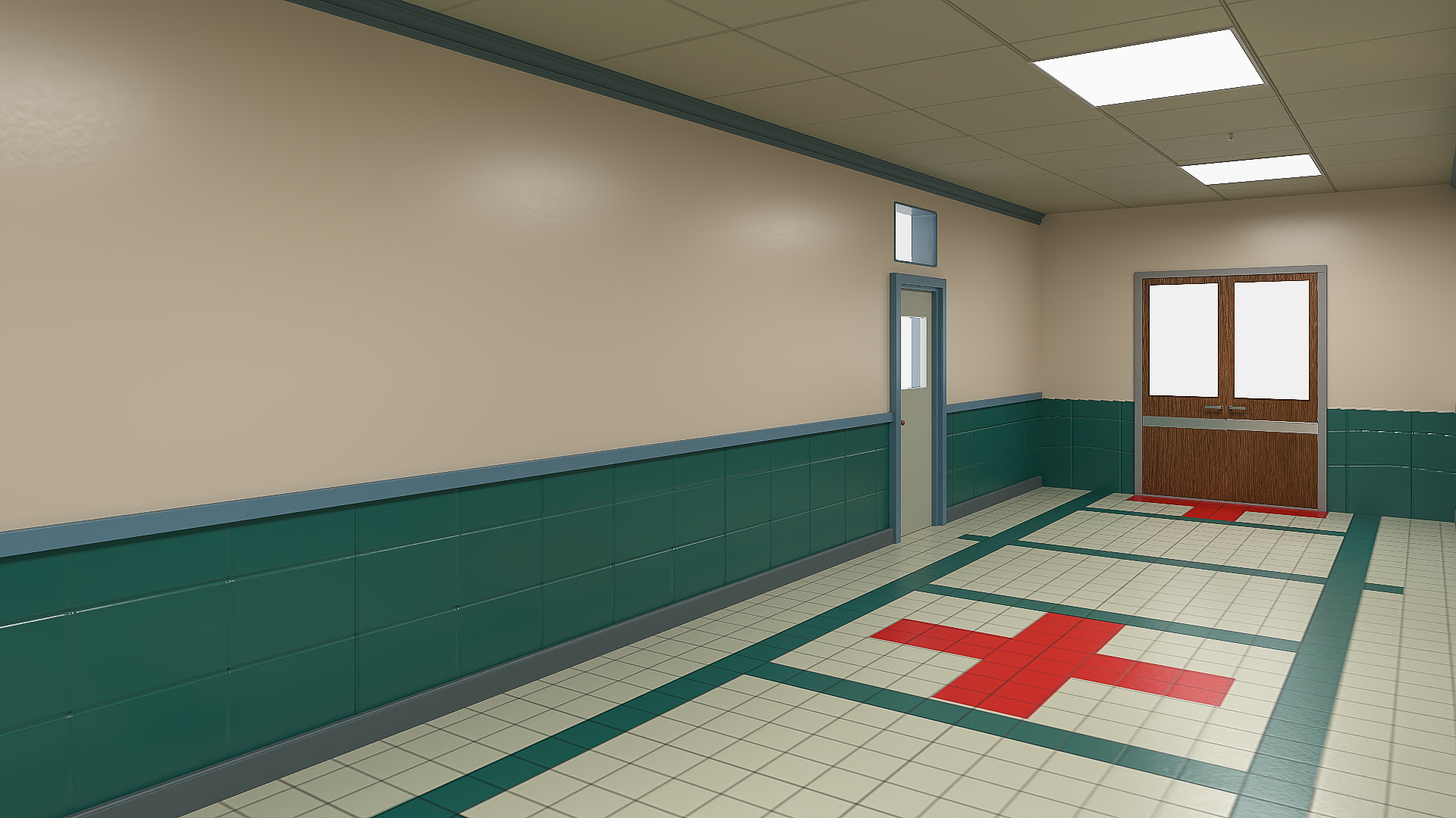 3D Hospital Hallway