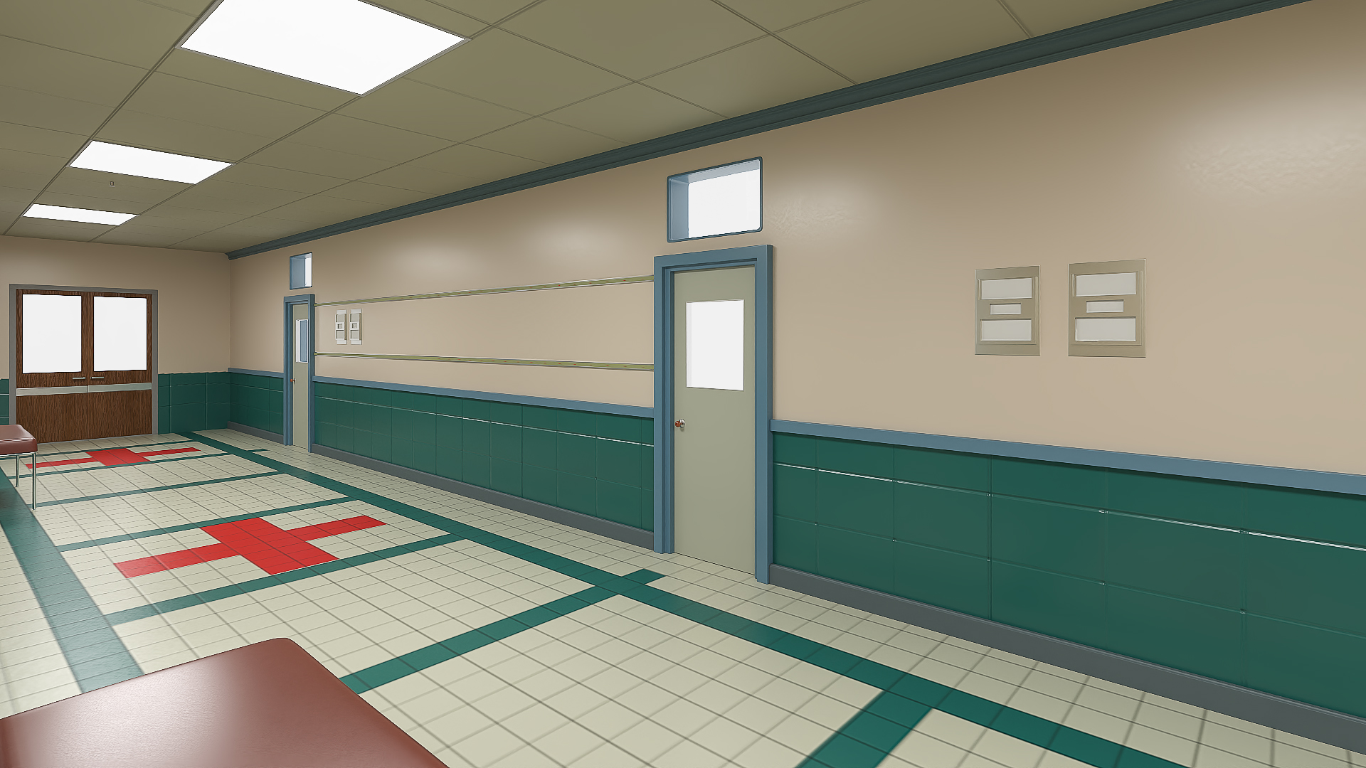 3D Hospital Hallway