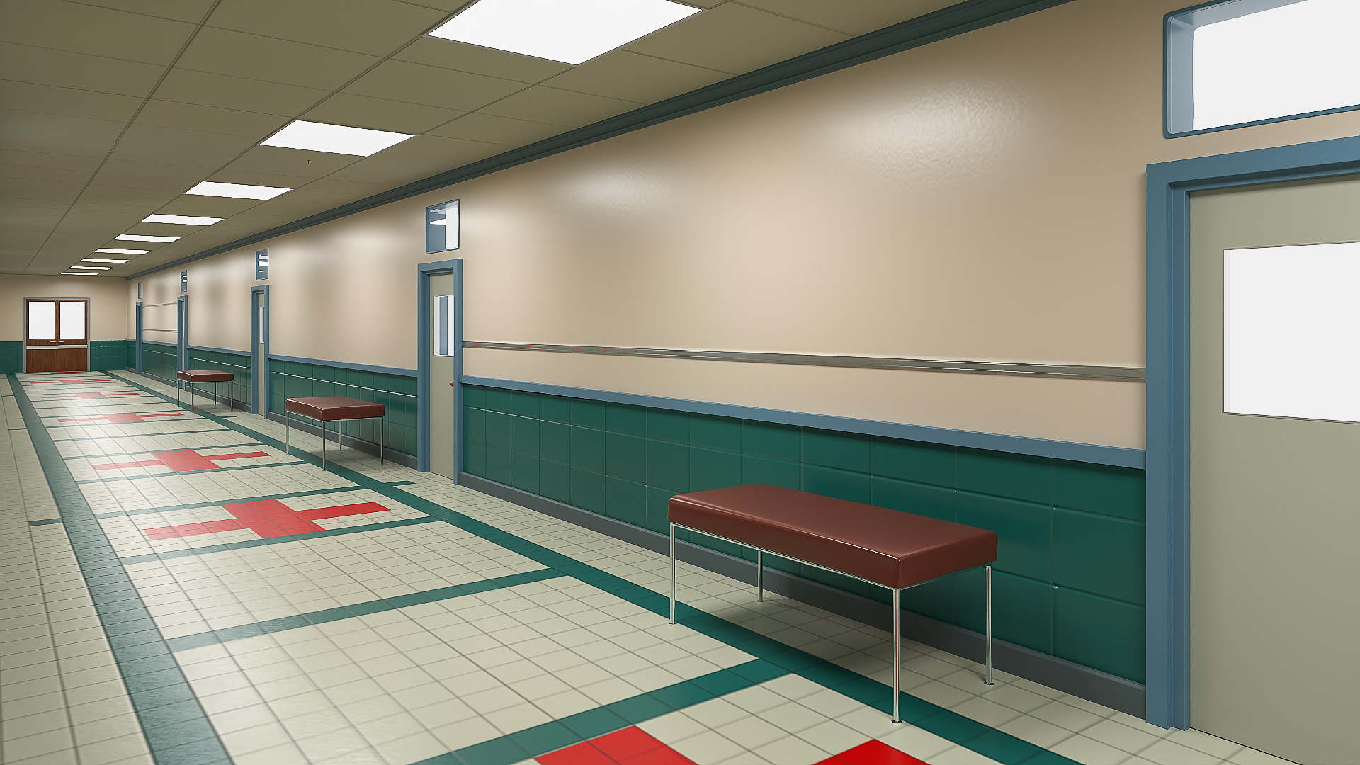 3D Hospital Hallway