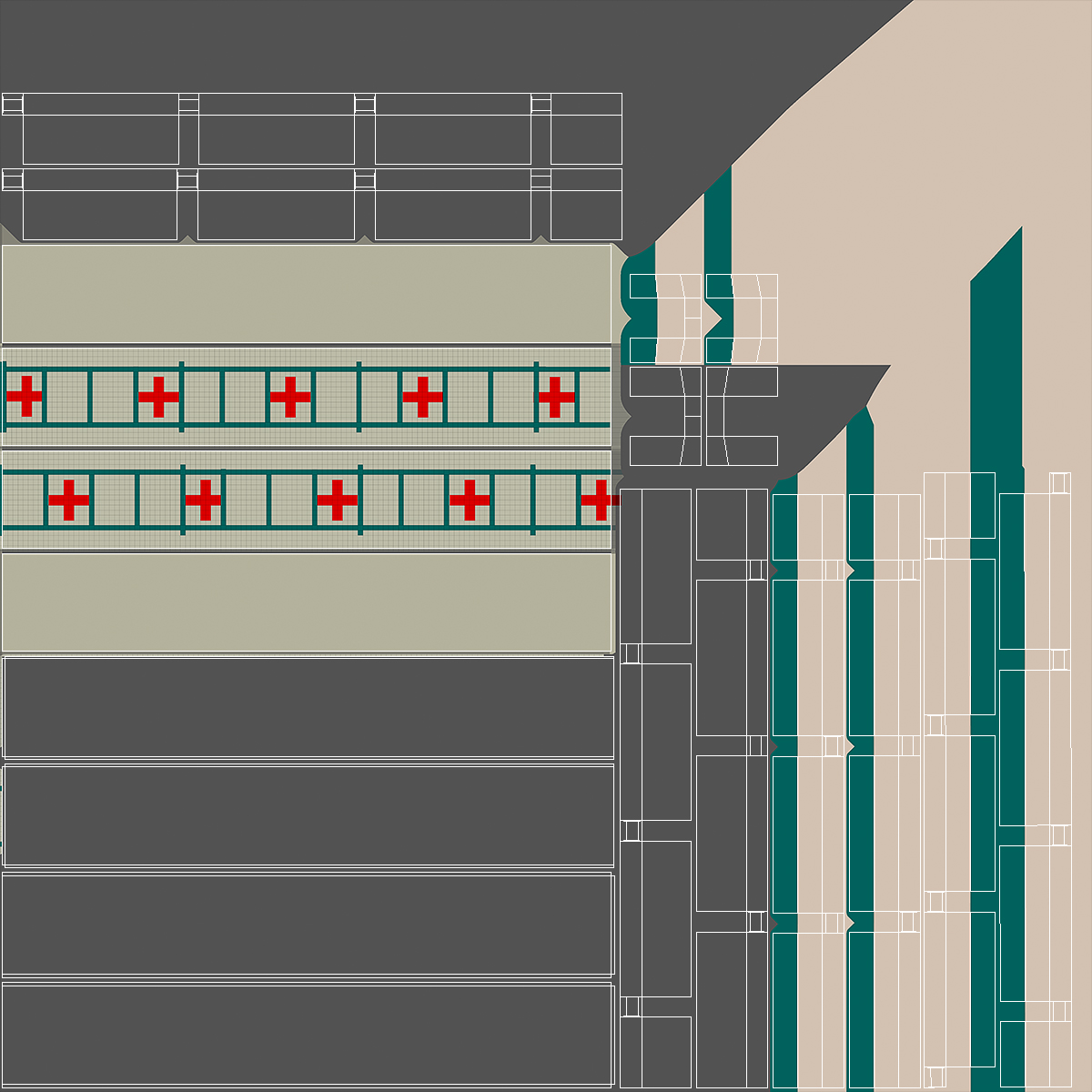 3D Hospital Hallway