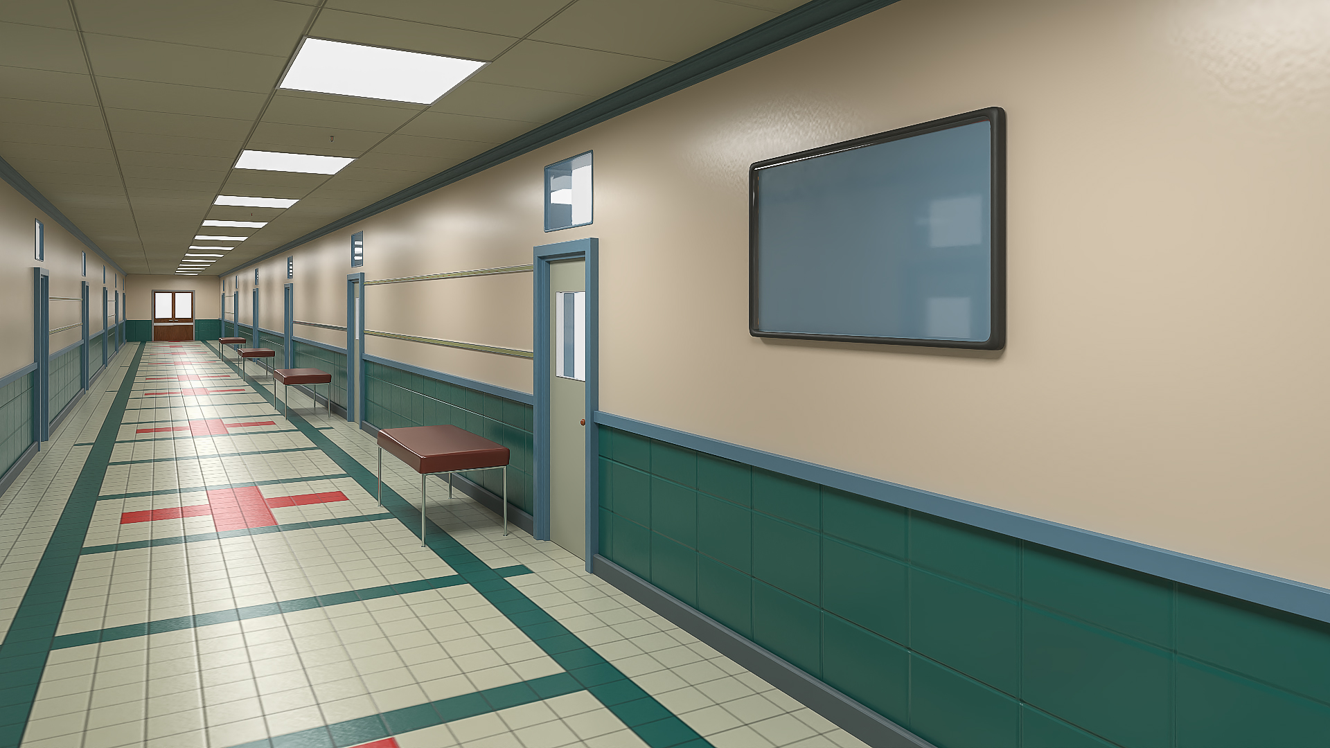 3D Hospital Hallway