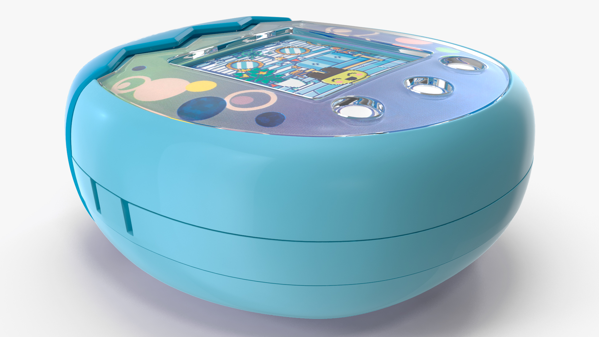 Tamagotchi Pix Virtual Pet Ocean Blue 3D