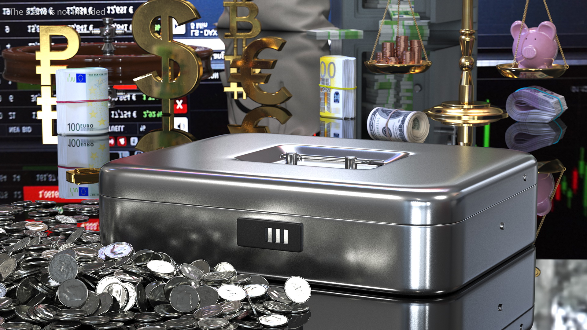 3D Cash Box Gray model