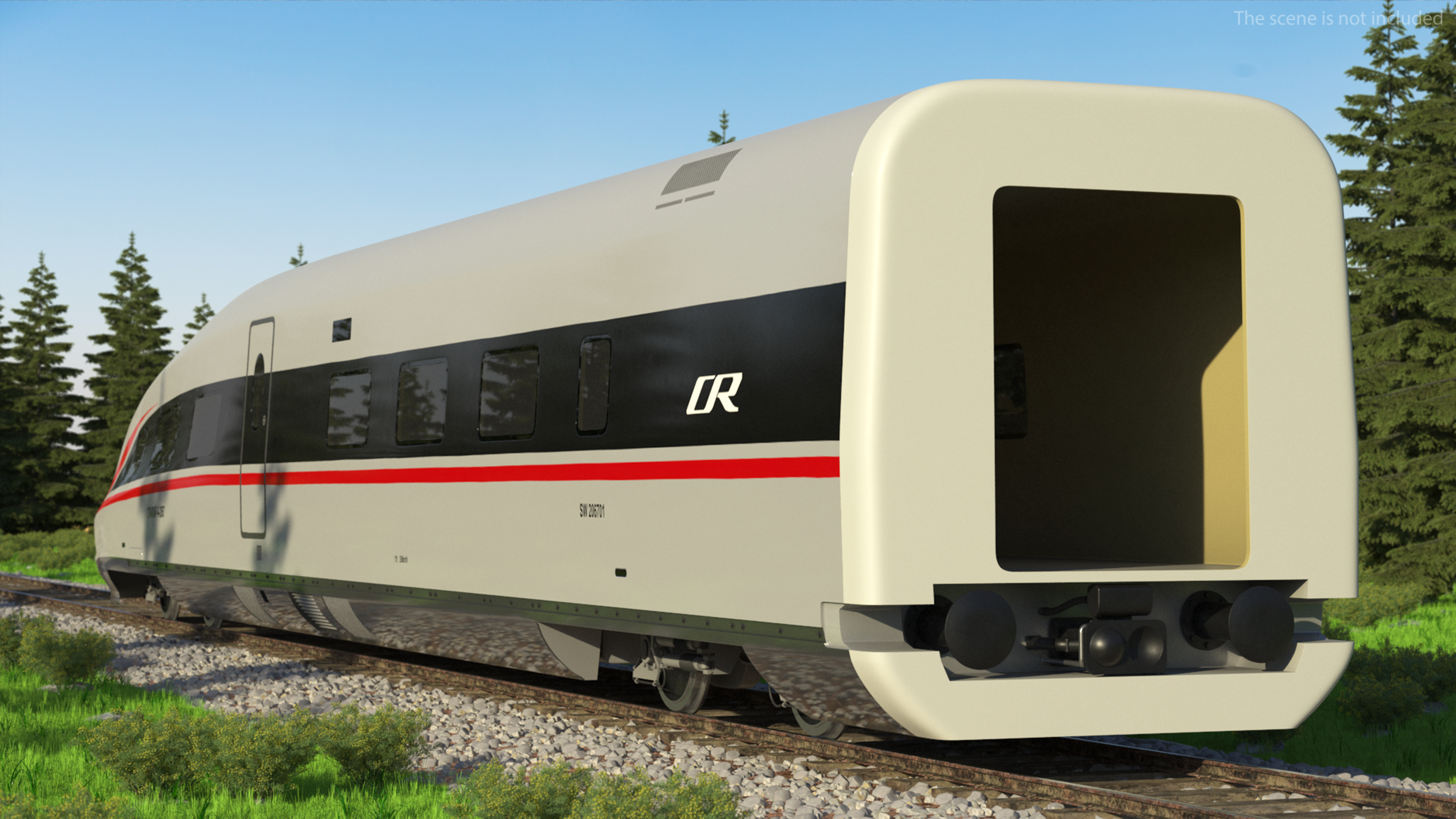 CR400 Fuxing Train Locomotive Head 3D model