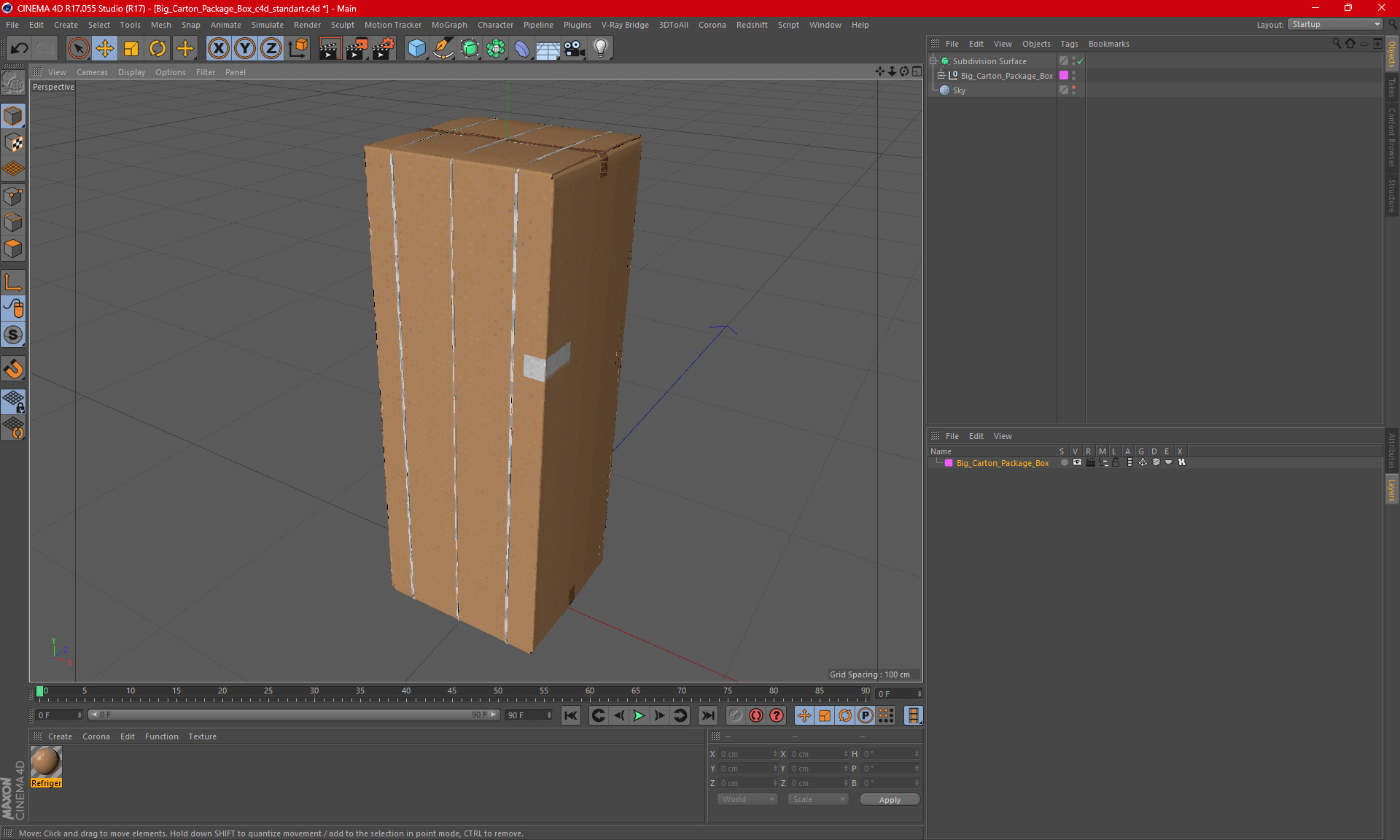 Big Carton Package Box 3D