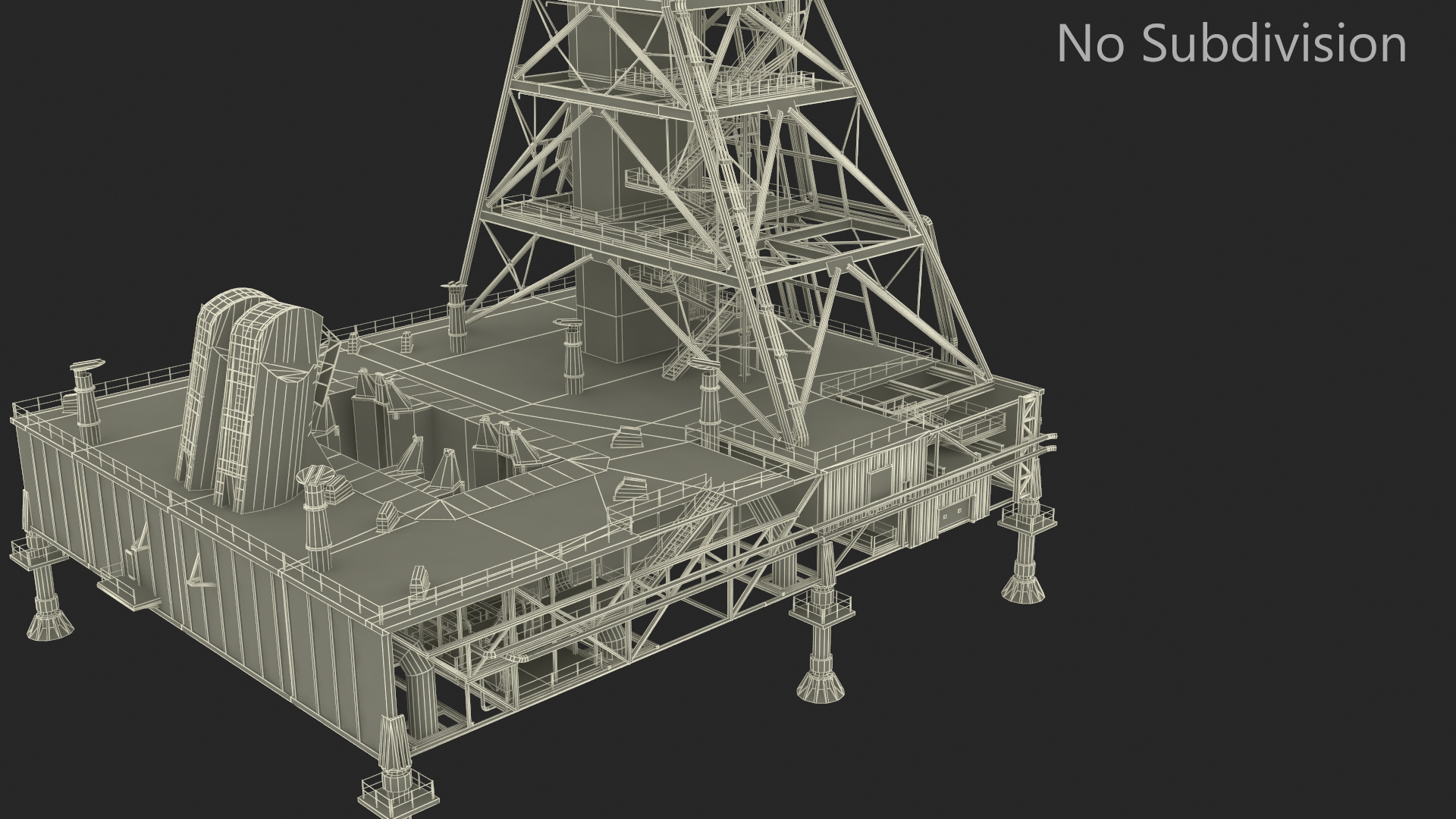 Industrial Launch Tower Platform 3D