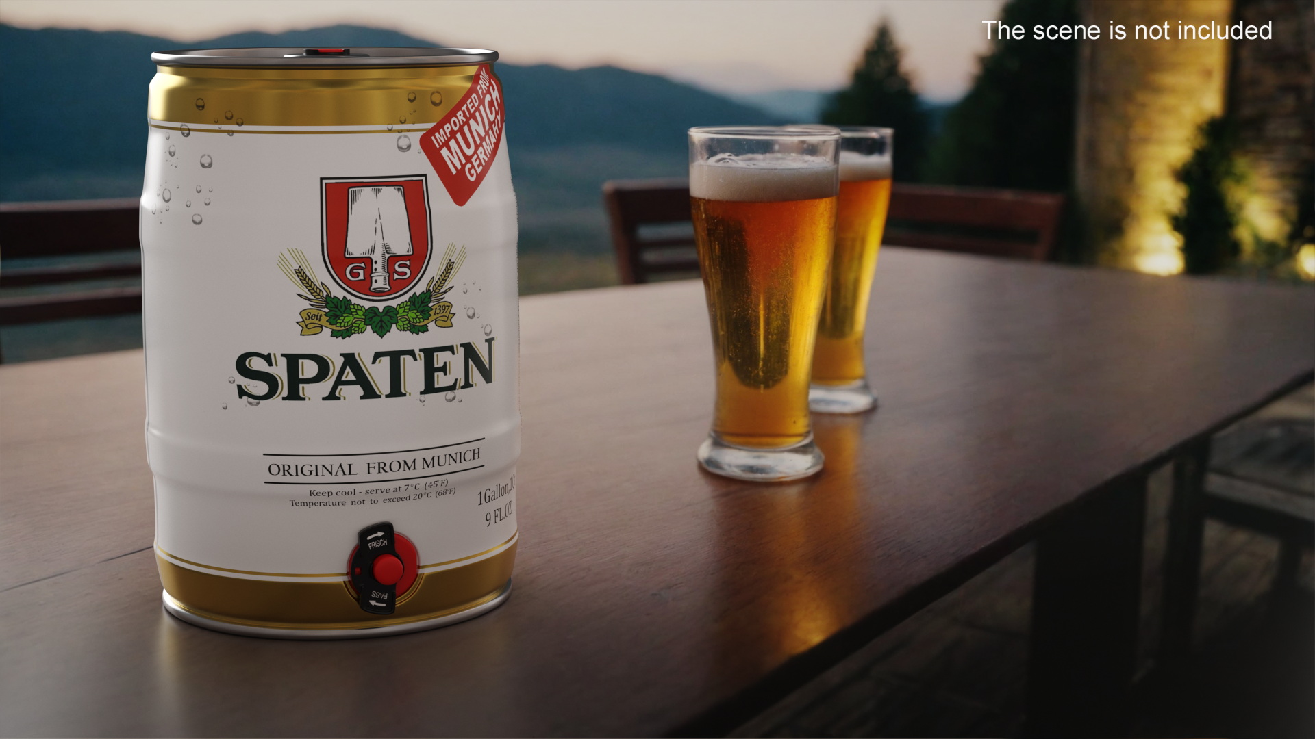 3D Spaten Beer 5 Liter Barrel