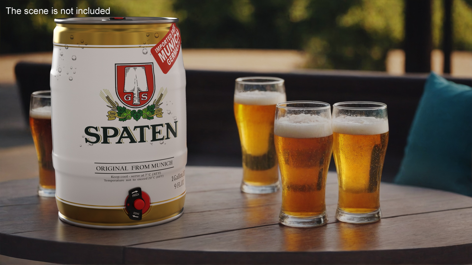 3D Spaten Beer 5 Liter Barrel