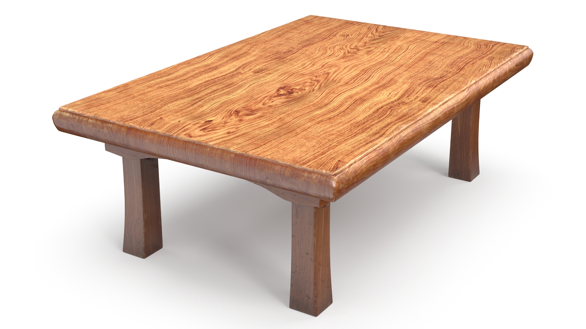 Wooden Low Table Floor 3D