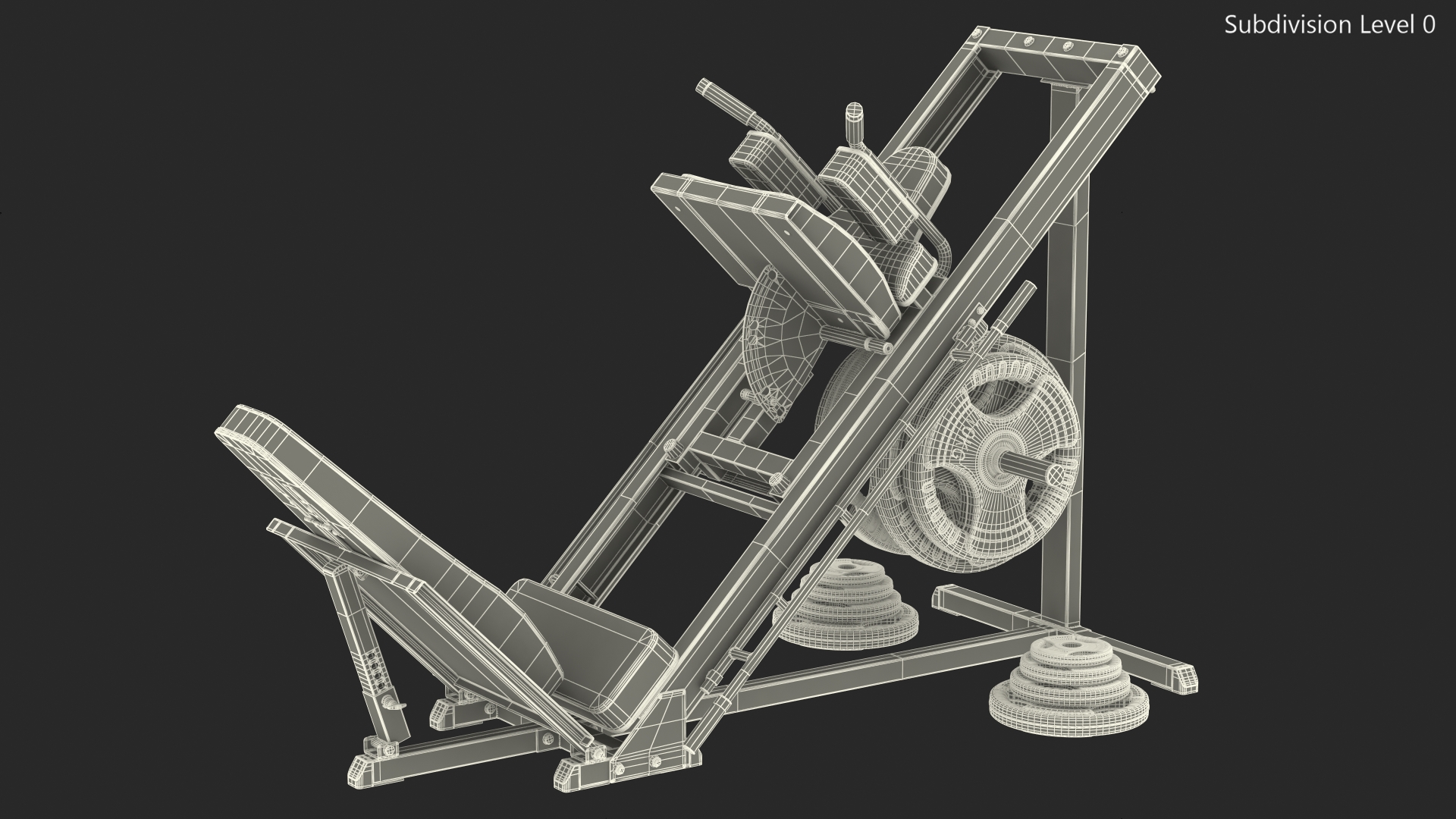 Plate Loaded Leg Press Machine Set 3D model