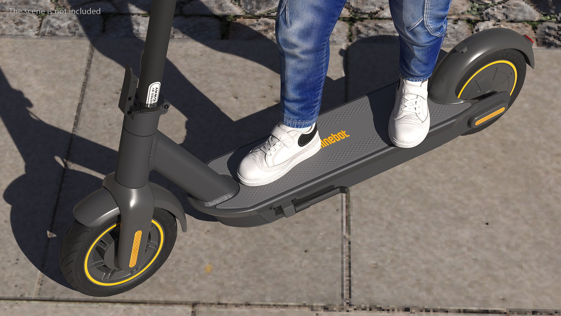 3D model Boy With KickScooter