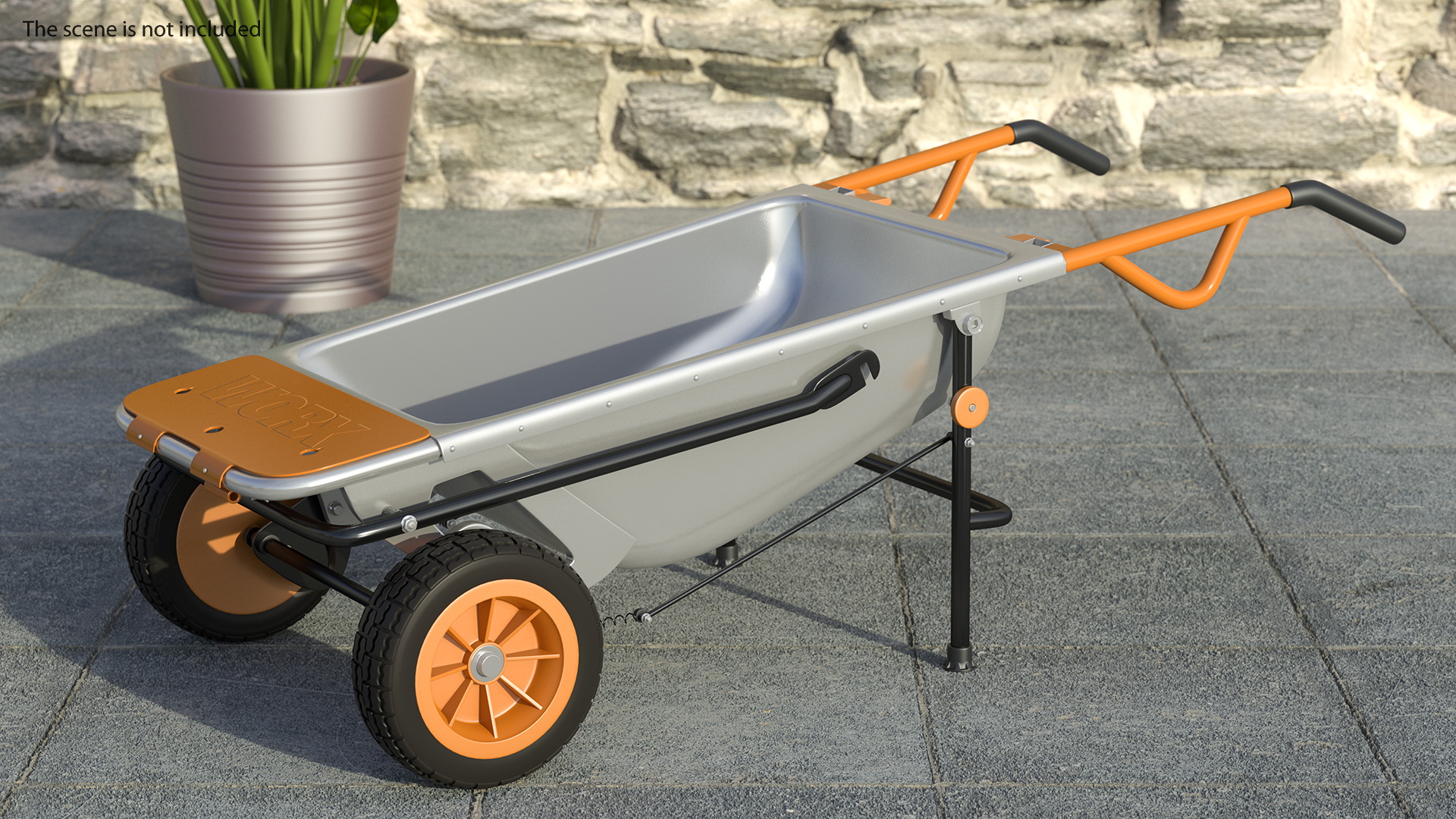 WORX Aerocart Cart with Cardboard Box 3D