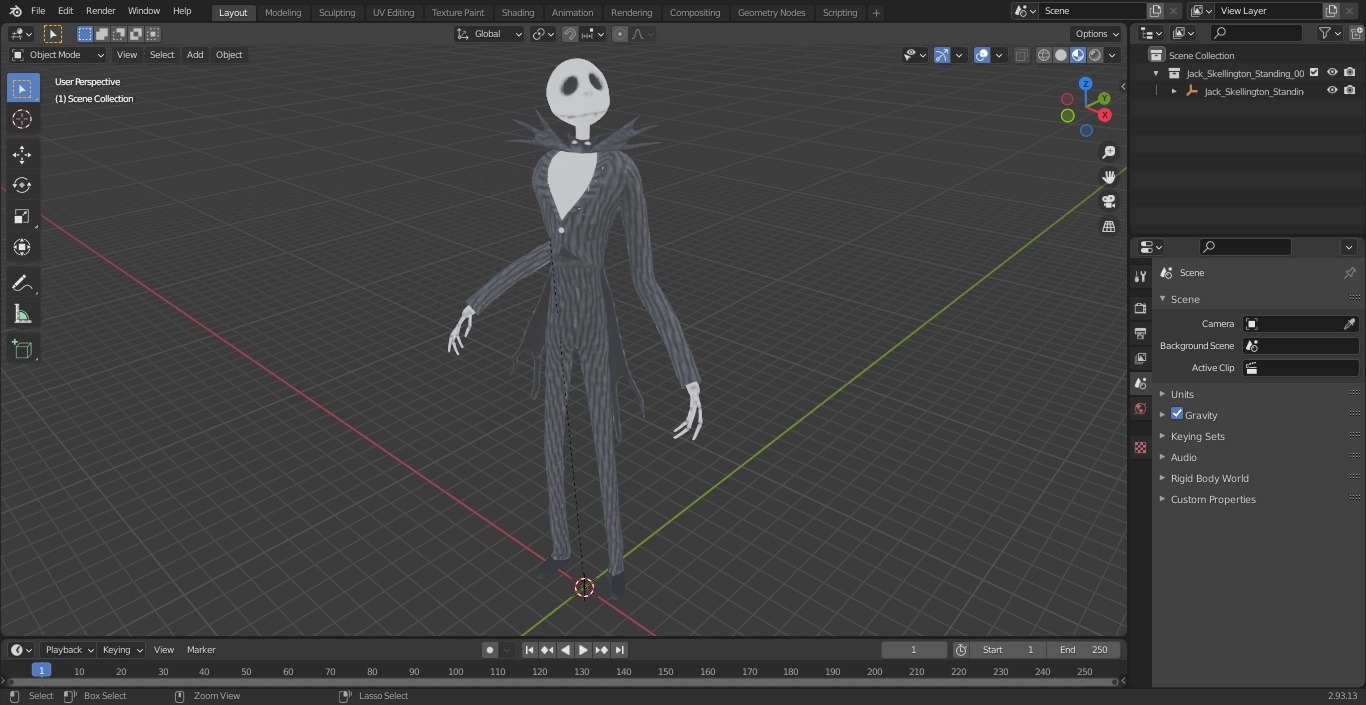 3D model Jack Skellington Standing