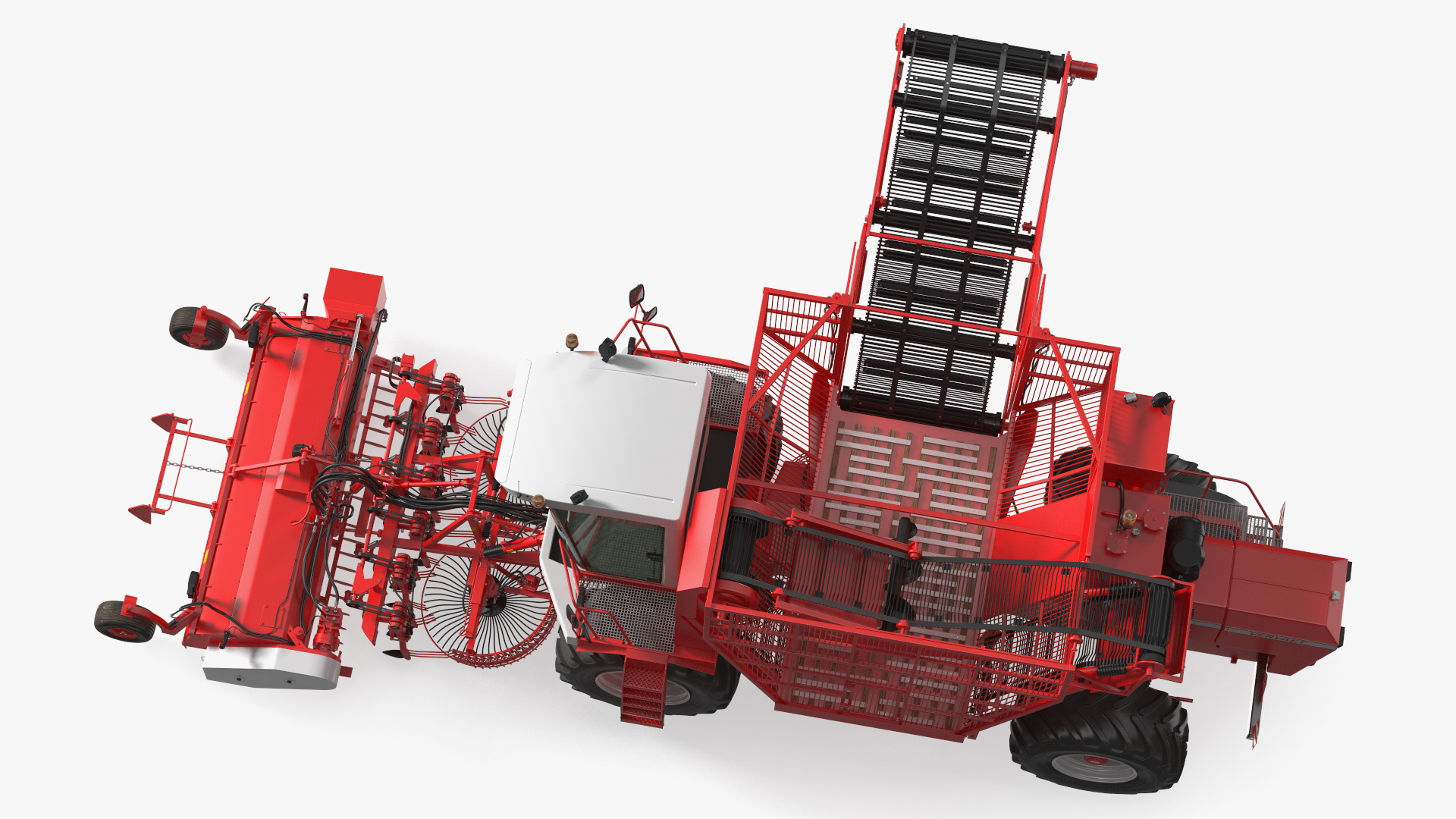 3D Vervaet 17T Self Propelled Beet Harvester Rigged model