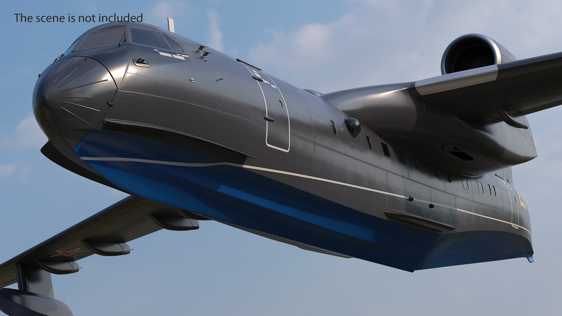 Be 200 Amphibious Aircraft Rigged for Maya 3D