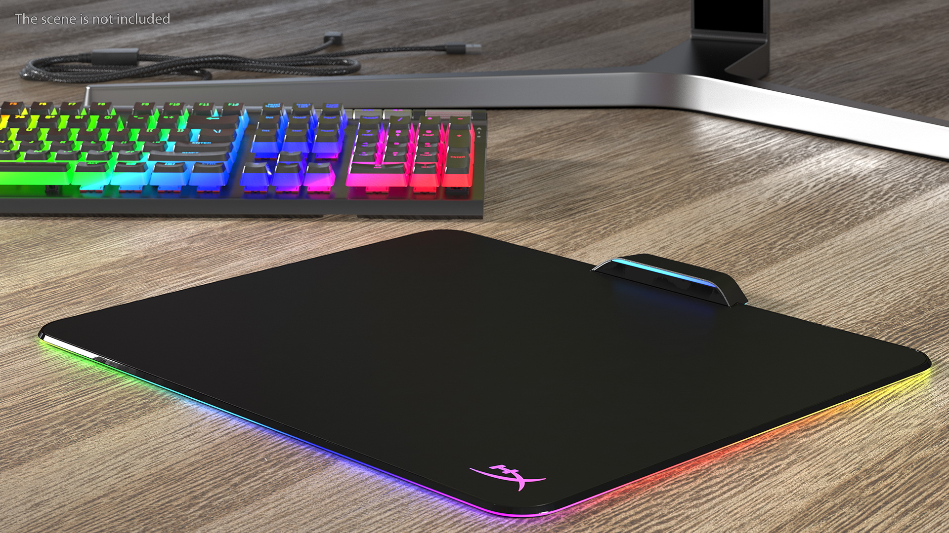 3D model HyperX FURY Ultra RGB Gaming Mouse Pad switched On