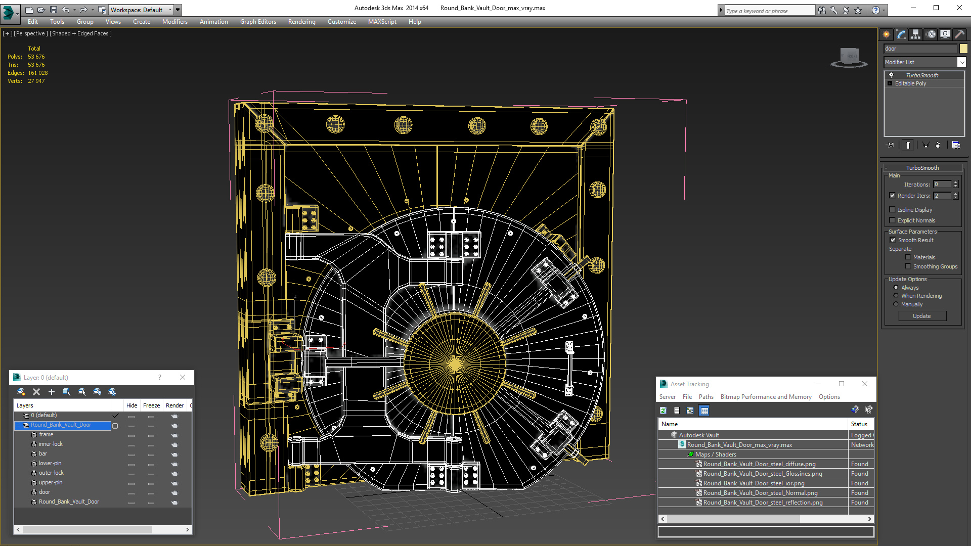 3D Round Bank Vault Door