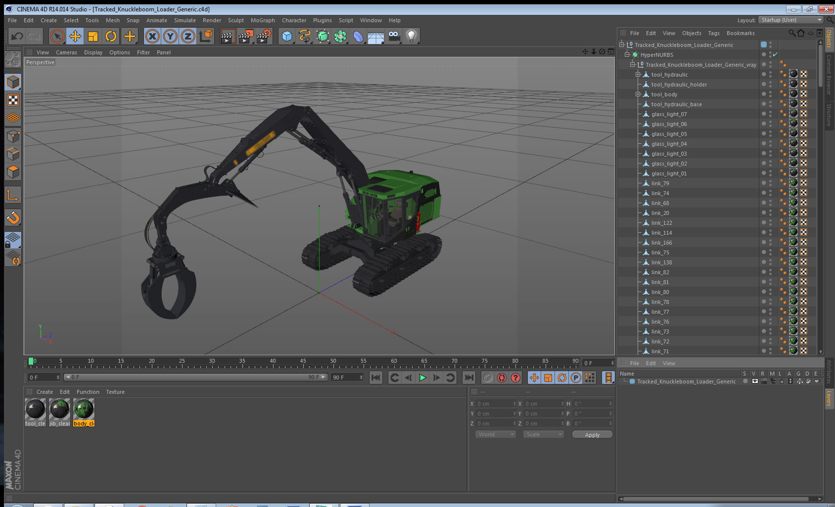 Tracked Knuckleboom Loader Generic 3D model