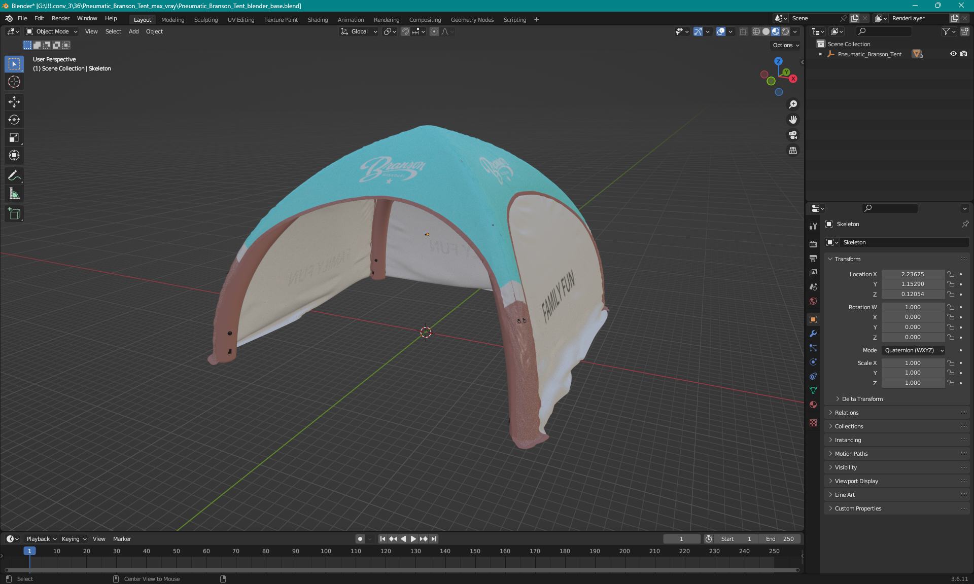 Pneumatic Branson Tent 3D