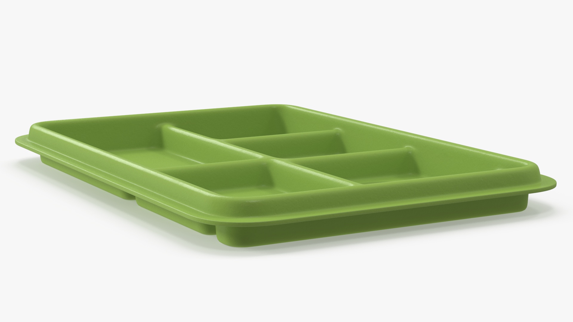 Compartment Meal Tray Green 3D