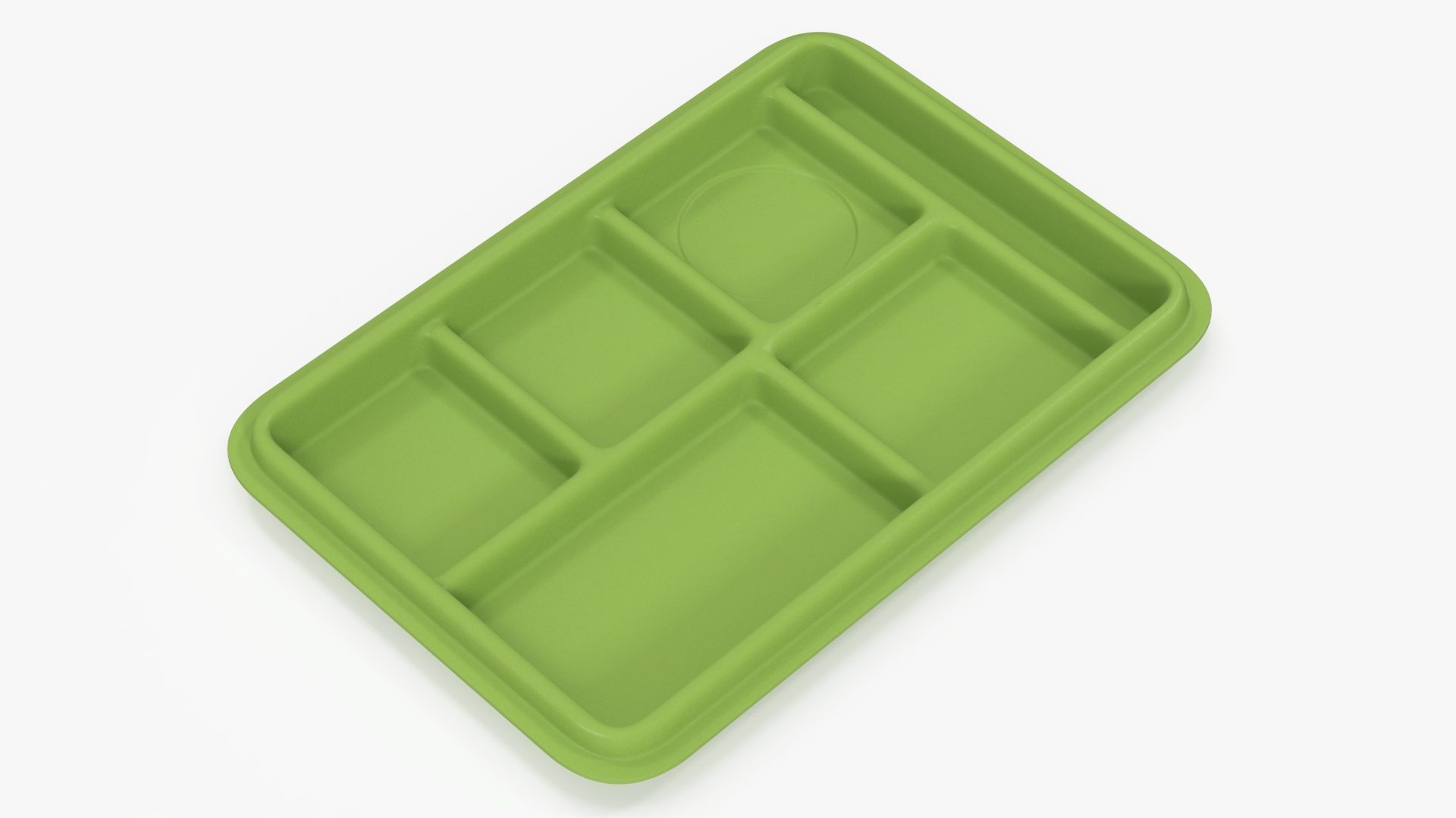 Compartment Meal Tray Green 3D