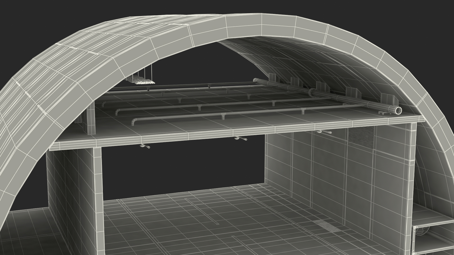 3D model Two Level Tunnel Cross Section