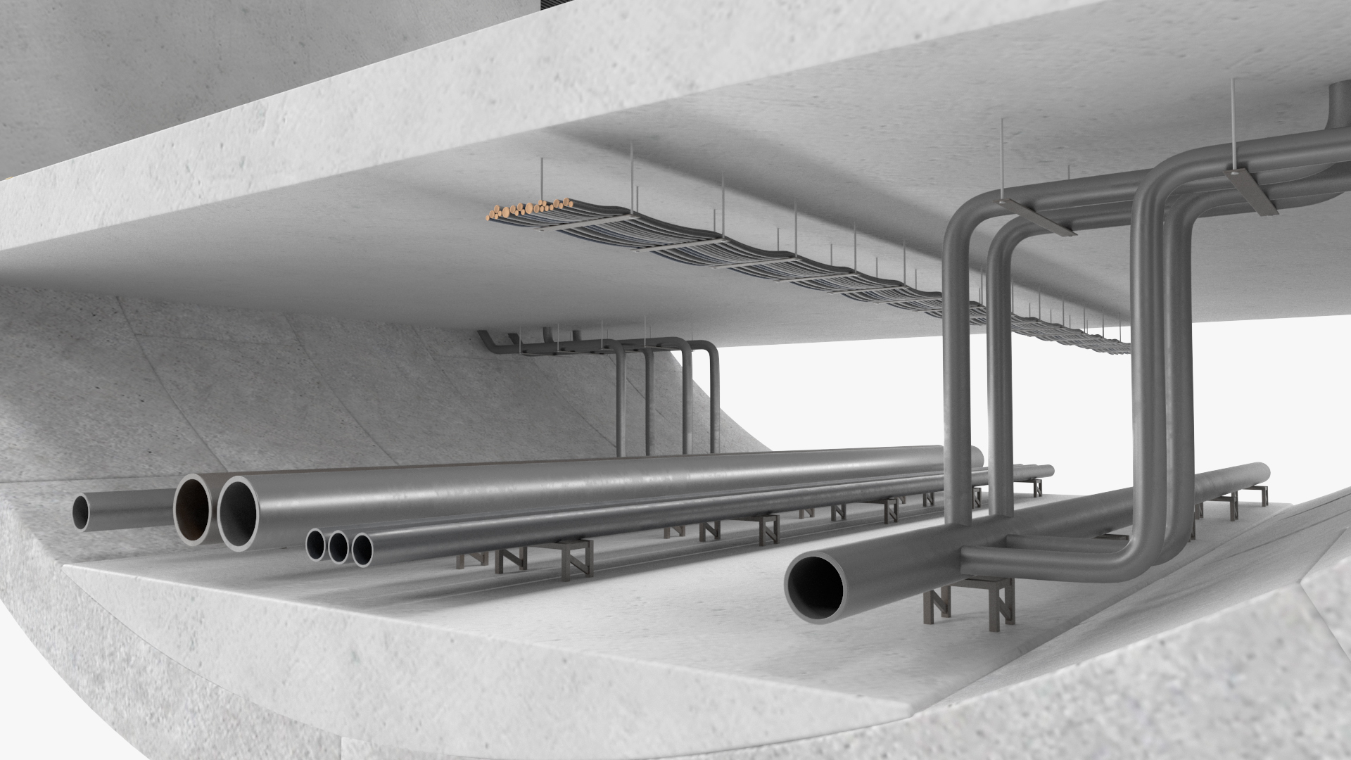 3D model Two Level Tunnel Cross Section