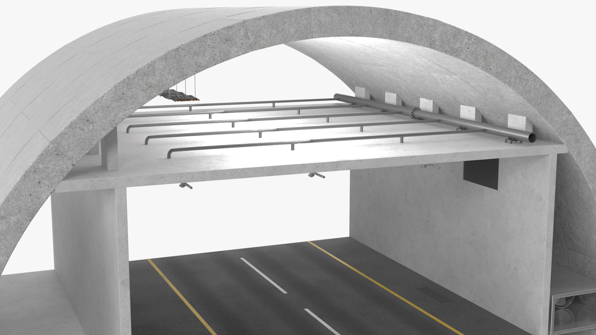 3D model Two Level Tunnel Cross Section