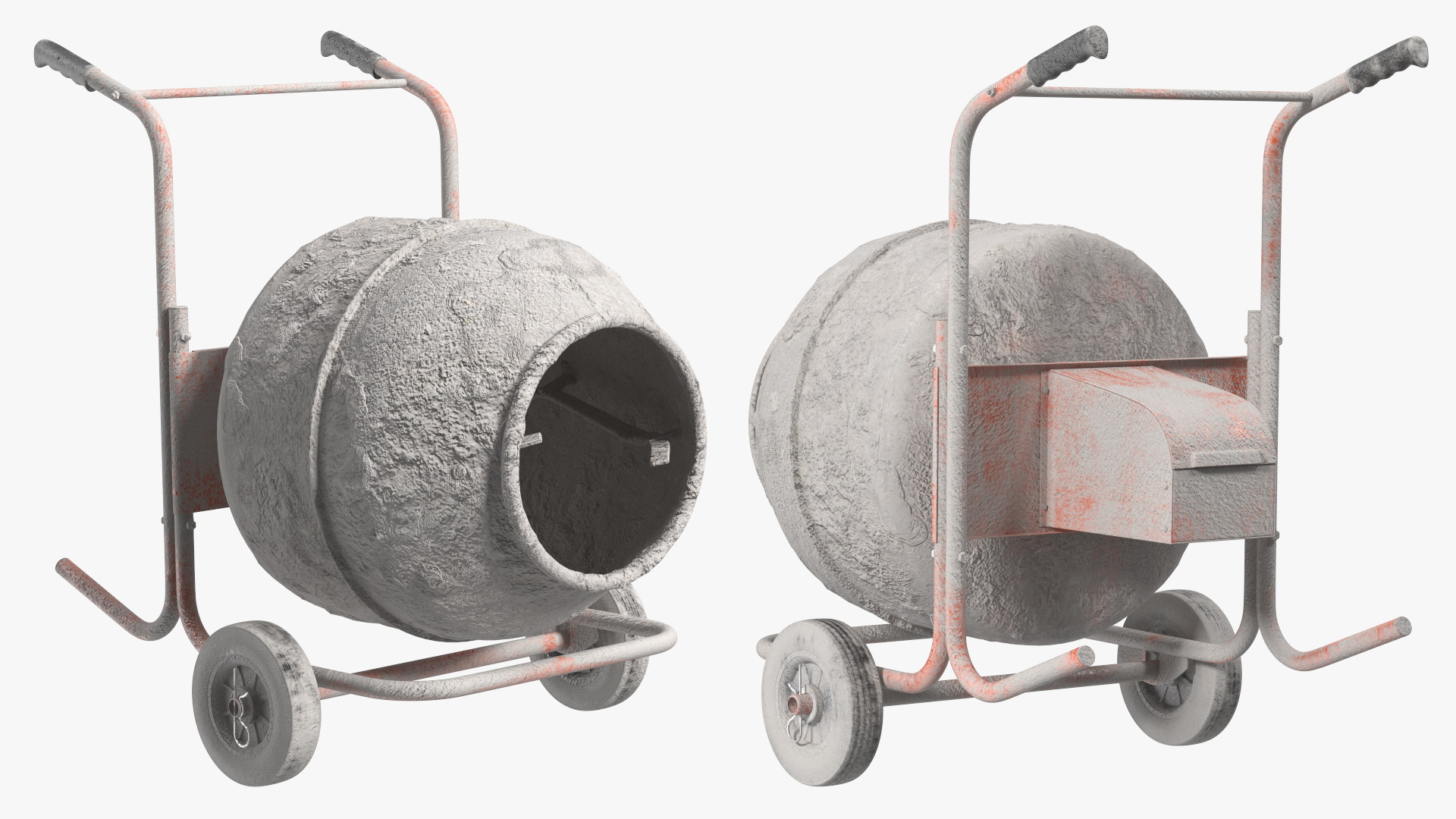 Portable Concrete Mixer Dirty 3D model