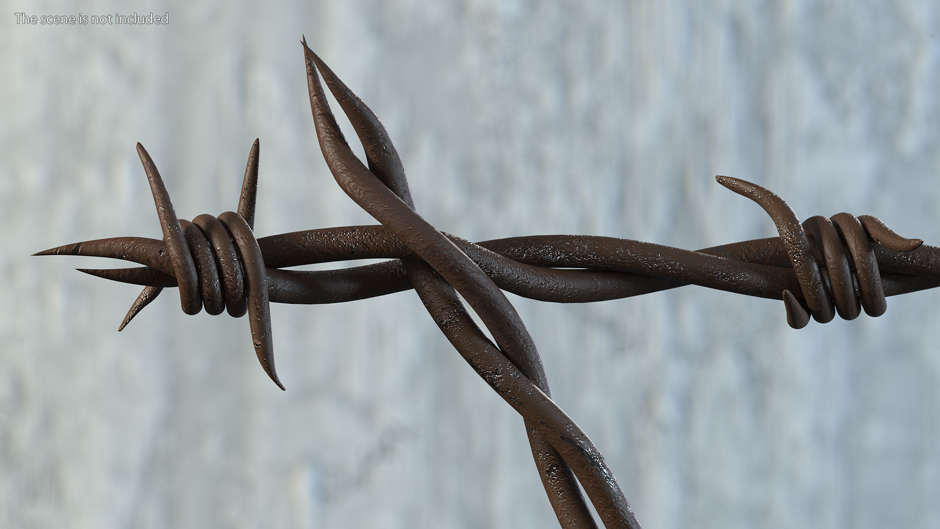 3D Star of David made from Barbed Wire Rusty