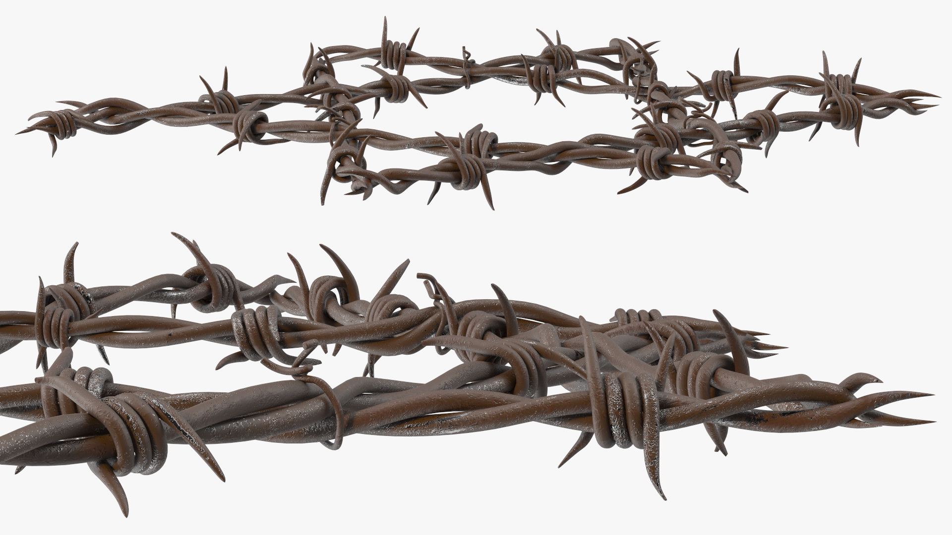 3D Star of David made from Barbed Wire Rusty