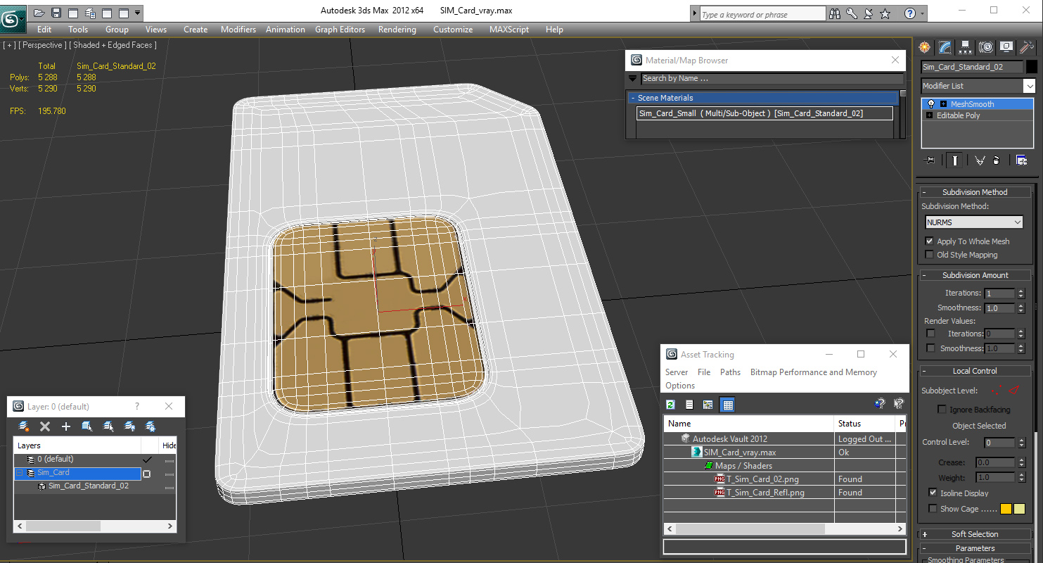 3D model SIM Card