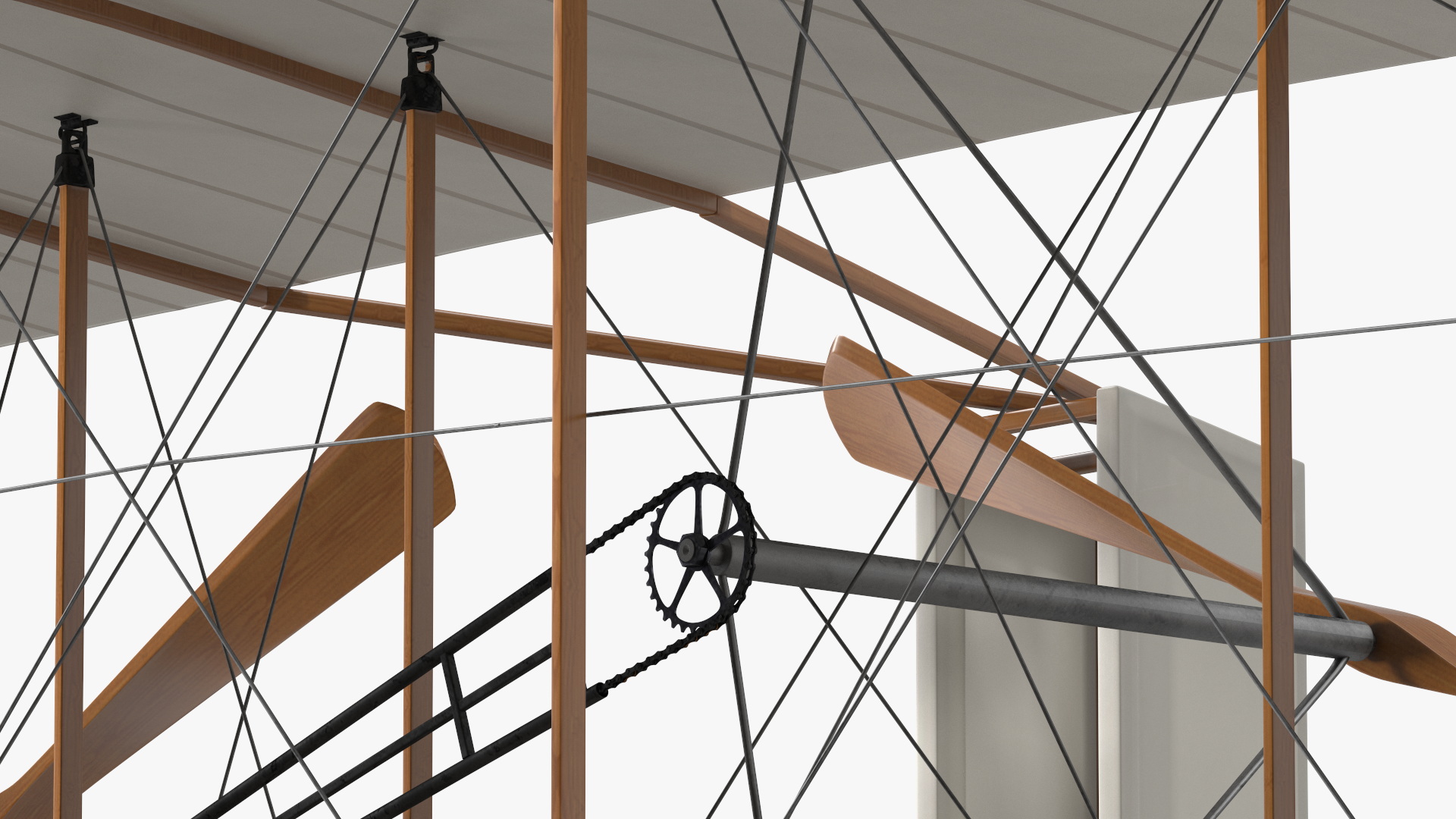 3D Wright Flyer Rigged for Cinema 4D model