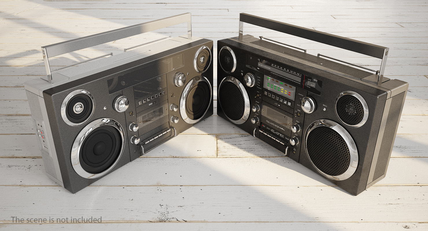 3D GPO Retro Portable Boombox