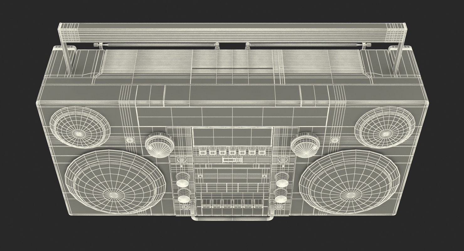 3D GPO Retro Portable Boombox