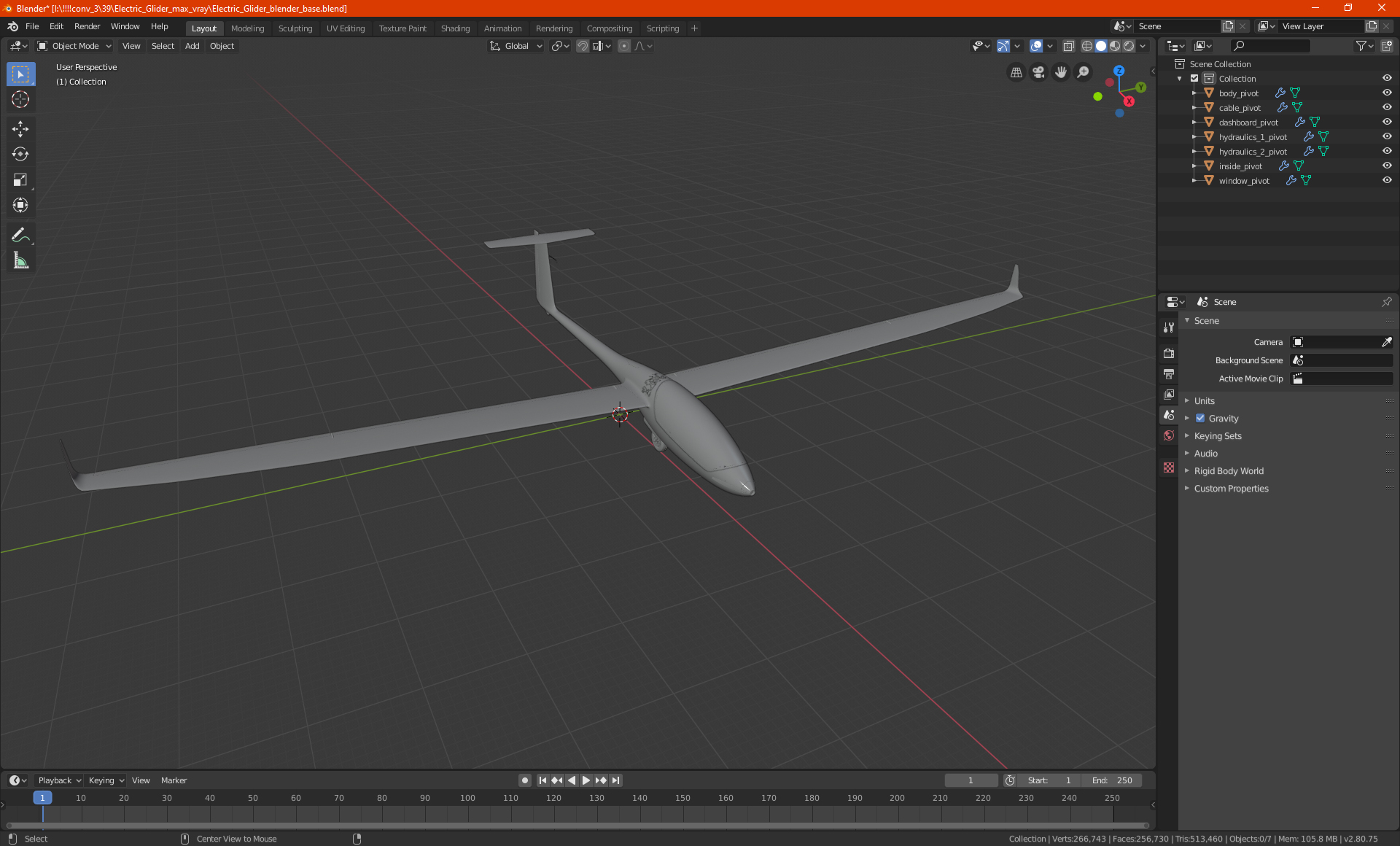 3D model Electric Glider