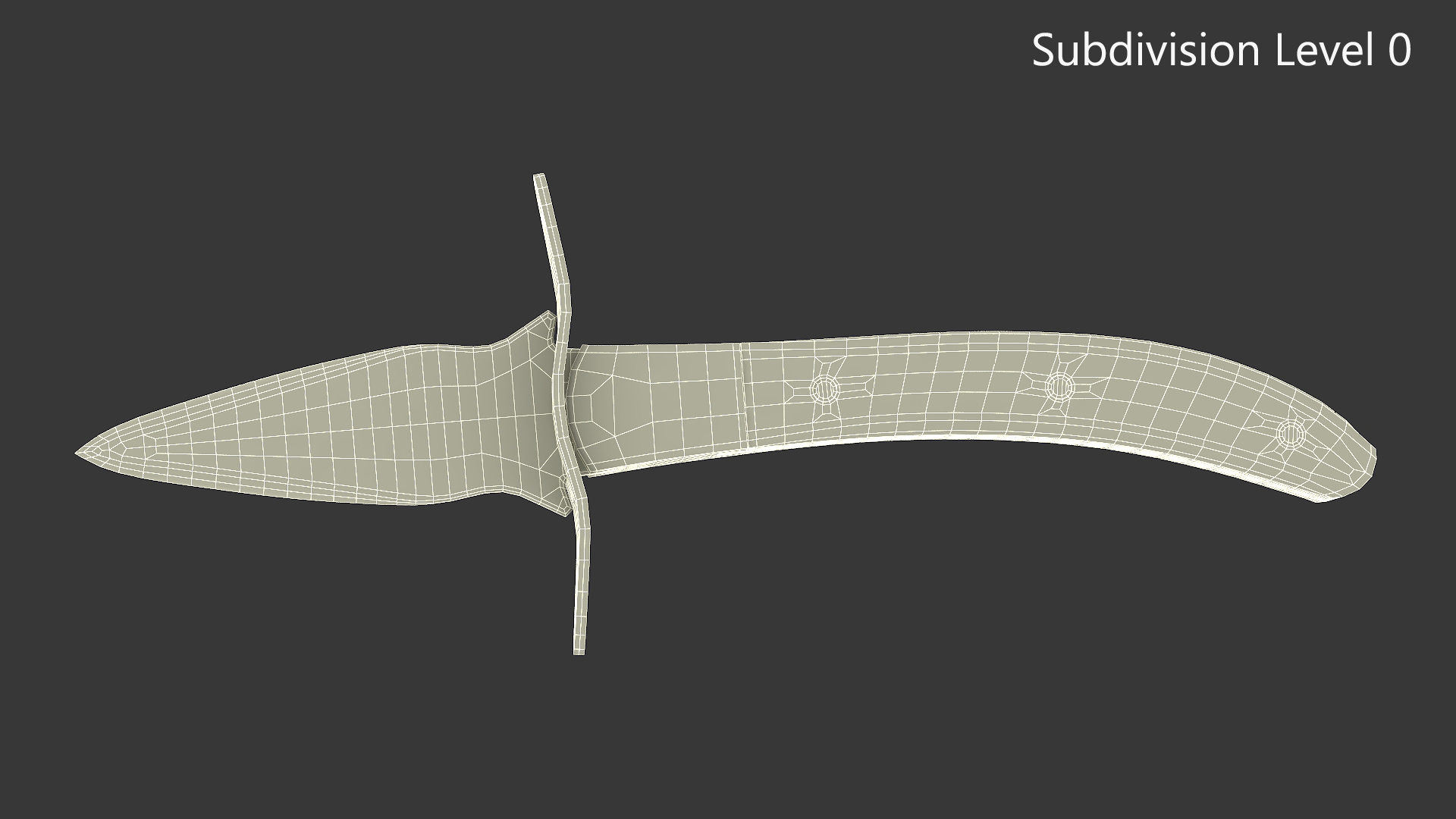 3D Knife Seafood model