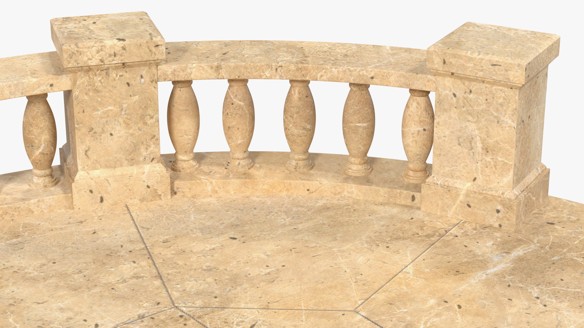 3D Stone Balustrade