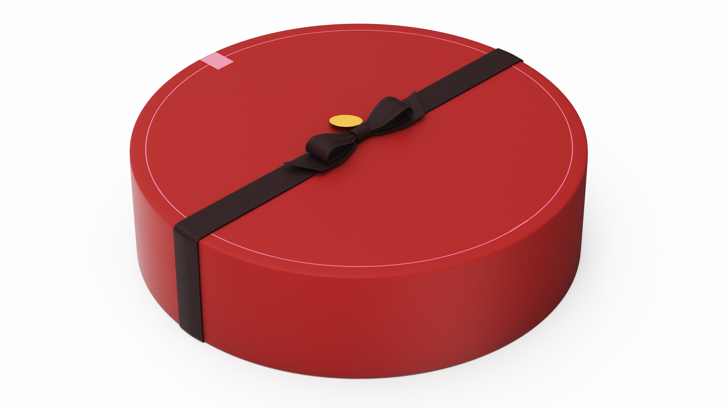 Box with Luxury Chocolate Red 3D model