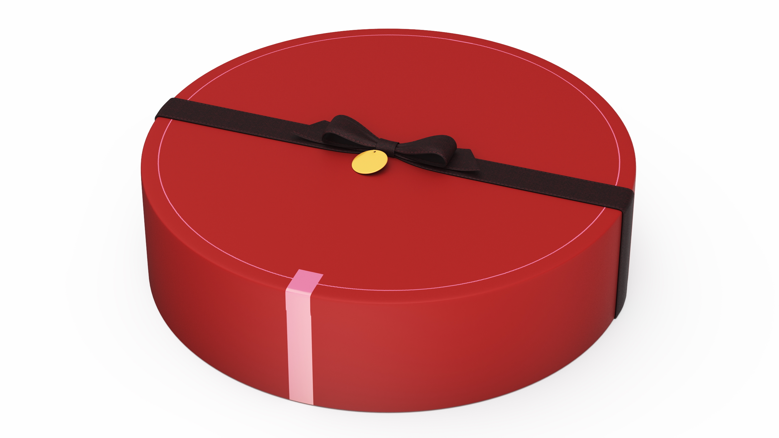 Box with Luxury Chocolate Red 3D model