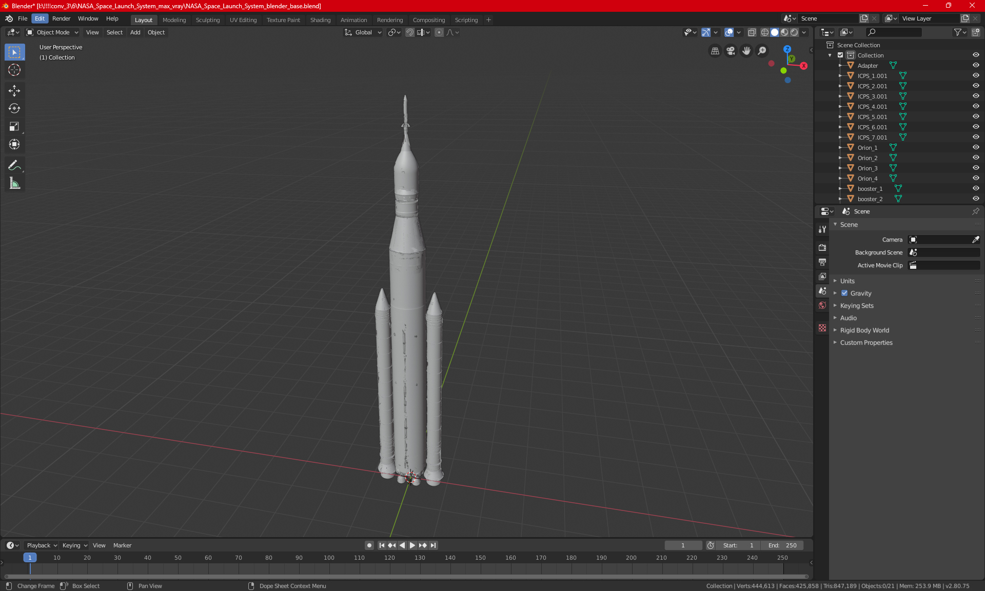 NASA Space Launch System 3D model