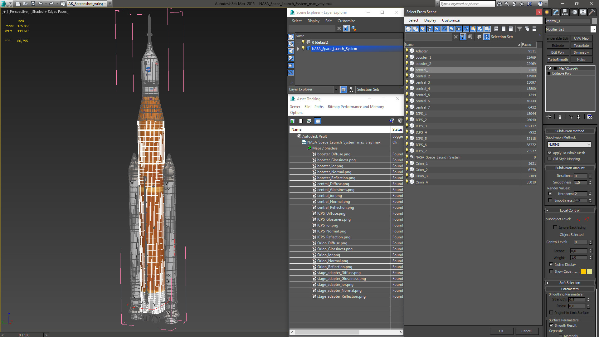 NASA Space Launch System 3D model