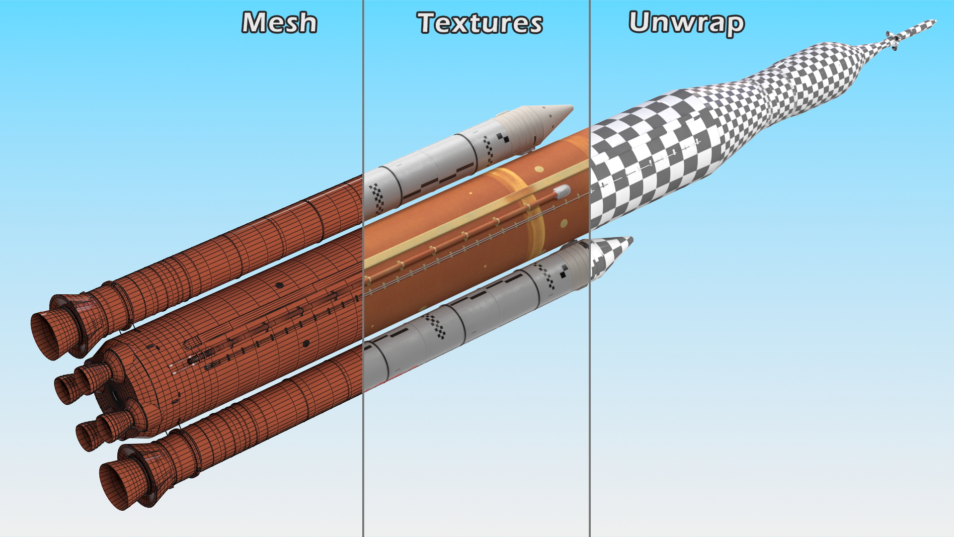 NASA Space Launch System 3D model