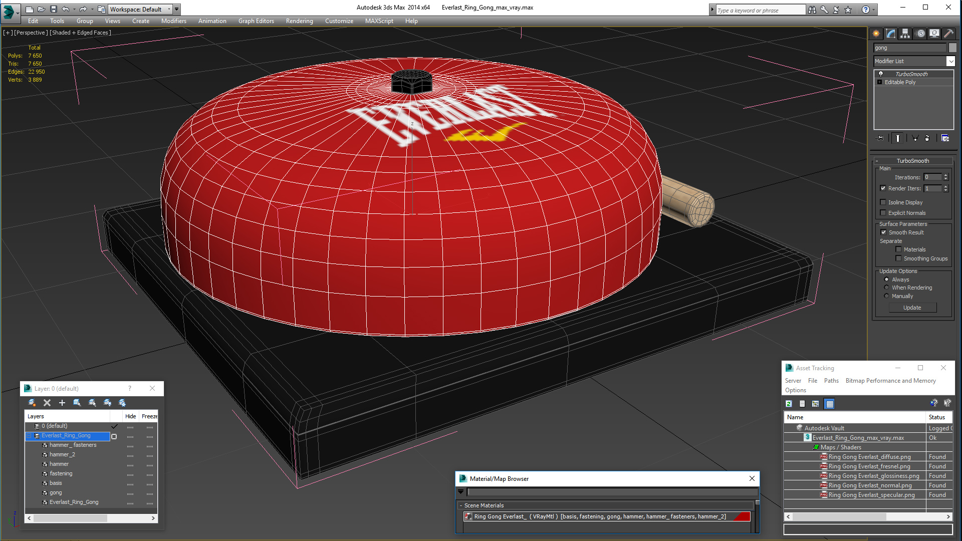 3D Everlast Ring Gong model