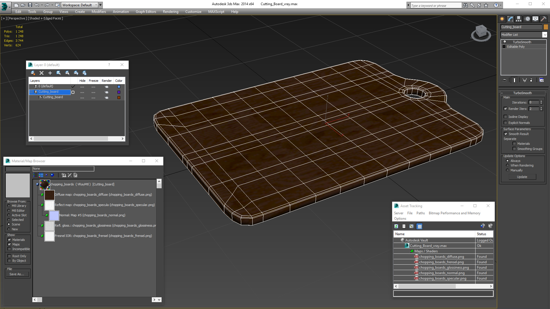 3D Cutting Board model